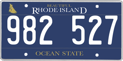 RI license plate 982527