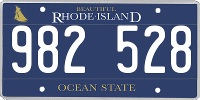 RI license plate 982528