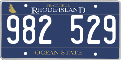 RI license plate 982529