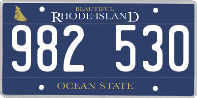 RI license plate 982530