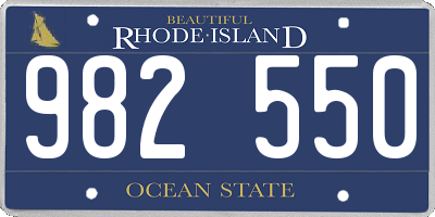 RI license plate 982550
