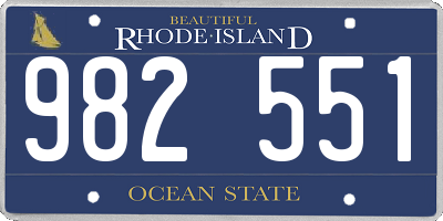 RI license plate 982551