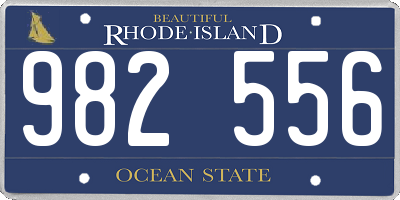 RI license plate 982556