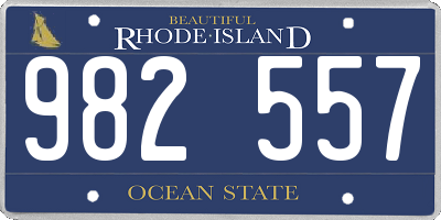 RI license plate 982557