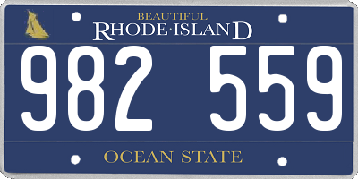 RI license plate 982559