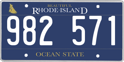RI license plate 982571