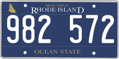 RI license plate 982572