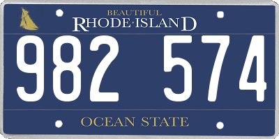 RI license plate 982574