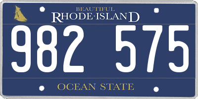 RI license plate 982575