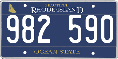 RI license plate 982590