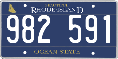 RI license plate 982591
