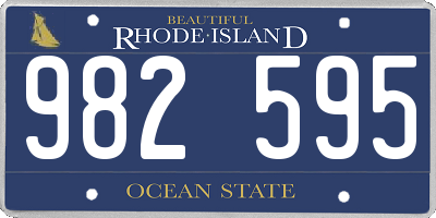 RI license plate 982595