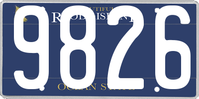 RI license plate 9826