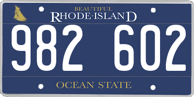 RI license plate 982602