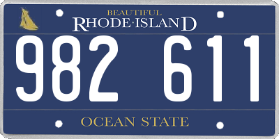 RI license plate 982611