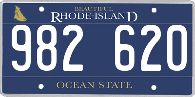 RI license plate 982620