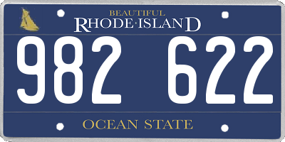 RI license plate 982622