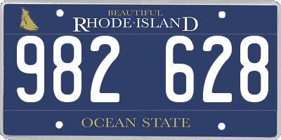 RI license plate 982628