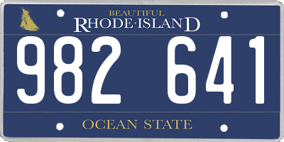 RI license plate 982641