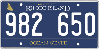 RI license plate 982650