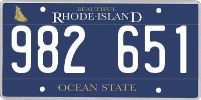 RI license plate 982651