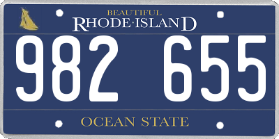 RI license plate 982655