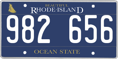 RI license plate 982656