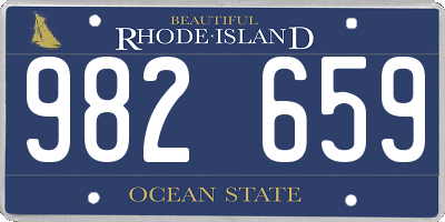 RI license plate 982659