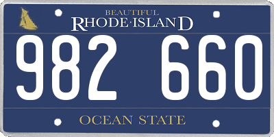 RI license plate 982660