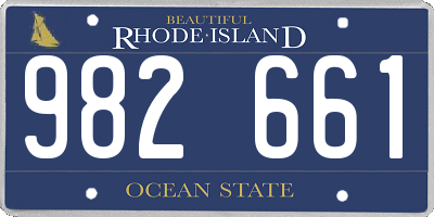 RI license plate 982661