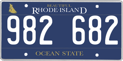 RI license plate 982682