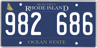 RI license plate 982686