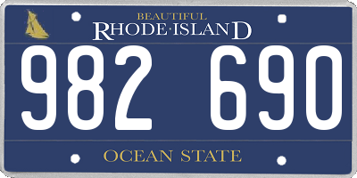 RI license plate 982690