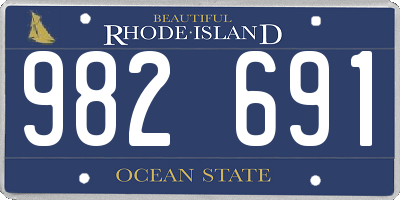 RI license plate 982691