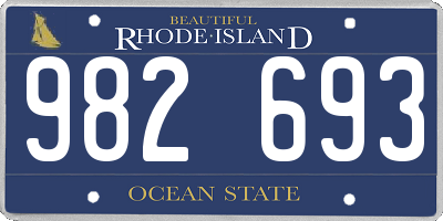 RI license plate 982693