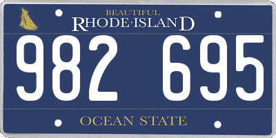 RI license plate 982695