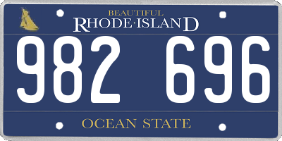 RI license plate 982696