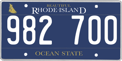 RI license plate 982700