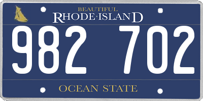 RI license plate 982702