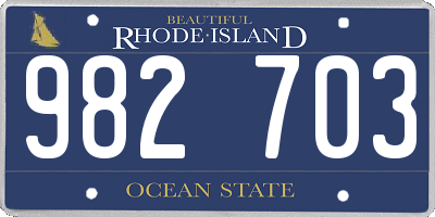 RI license plate 982703