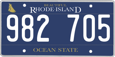 RI license plate 982705