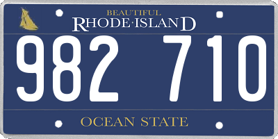 RI license plate 982710