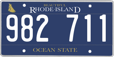 RI license plate 982711