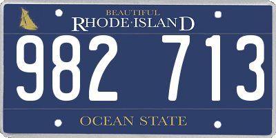 RI license plate 982713