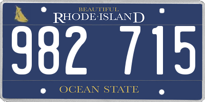 RI license plate 982715