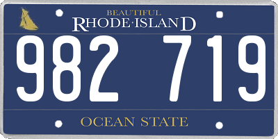 RI license plate 982719