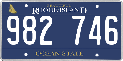 RI license plate 982746