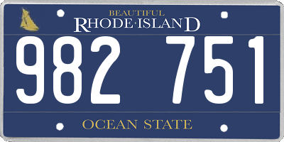 RI license plate 982751