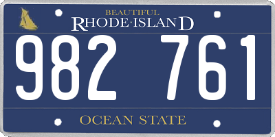 RI license plate 982761