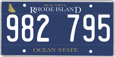 RI license plate 982795